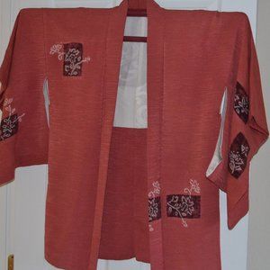 Vintage 100% Silk Jacket - Haori Imported from Kyoto Japan